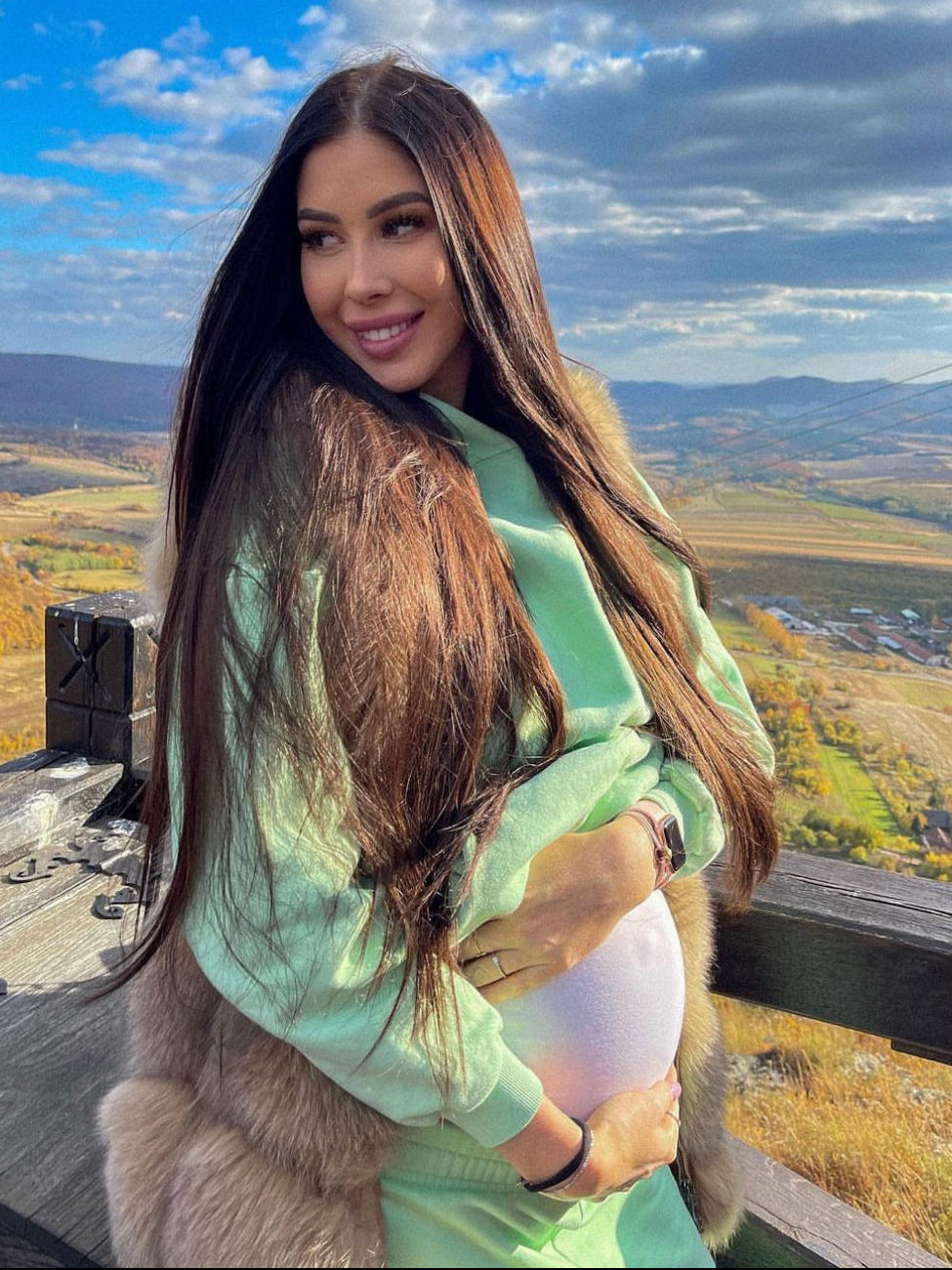 For fur vest 80cm Beige