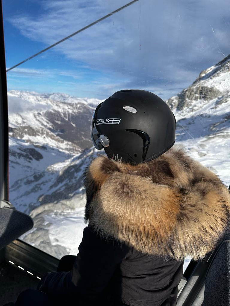 Parka with natural raccoon fur 2 in 1